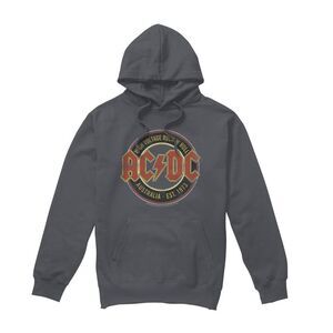 AC/DC Mens Est. �'73 Hoodie / Charcoal